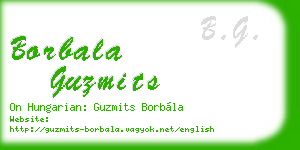 borbala guzmits business card